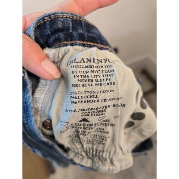 BLANK NYC The Lenox High Waist Denim Shorts Raw Hem Cutoffs Stretchy 30 - Picture 5 of 5